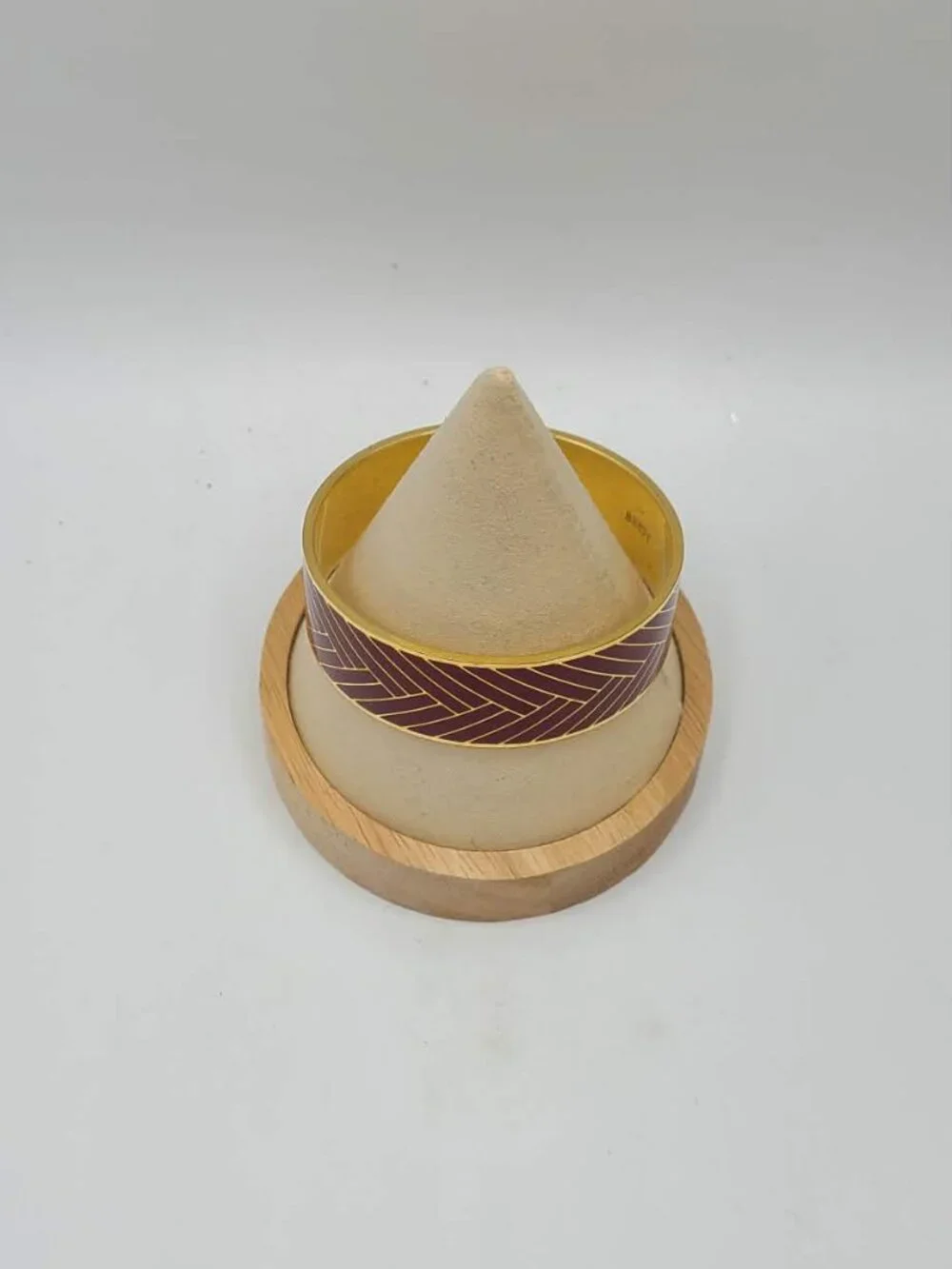 J Crew Red Gold Enamel Gold Tone Bangle Bracelet